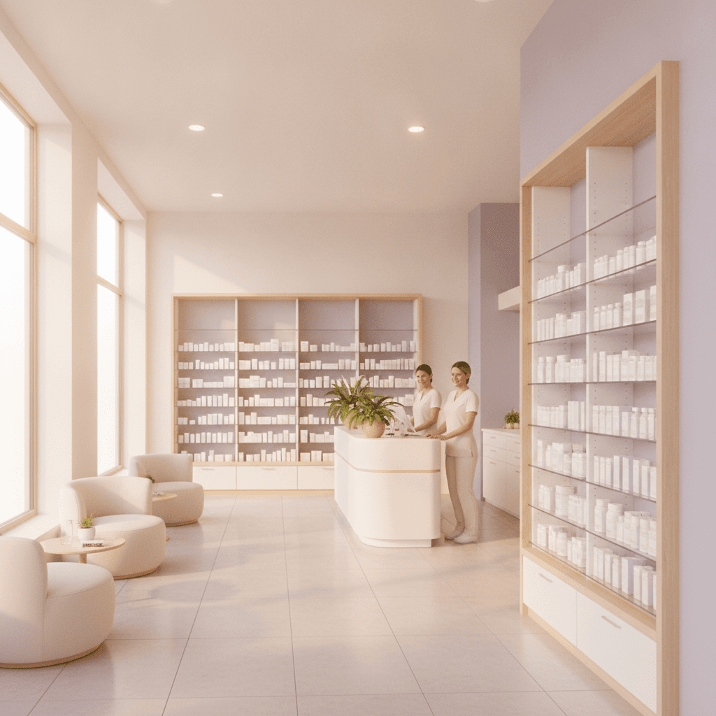 Intérieur de la Pharmacie Norodom à Fontaine le Bourg